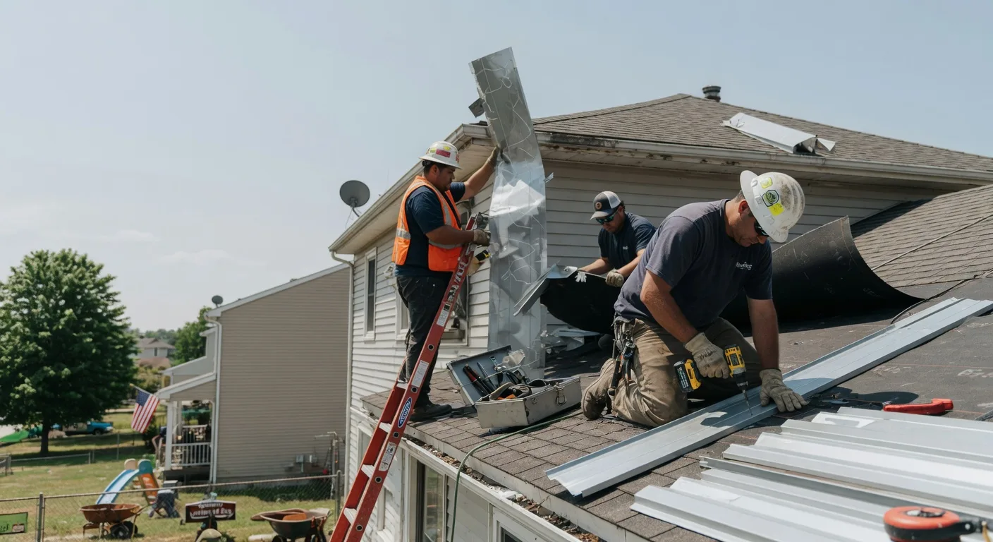 Storm Damage Metal Roof Repair in Palo, IA